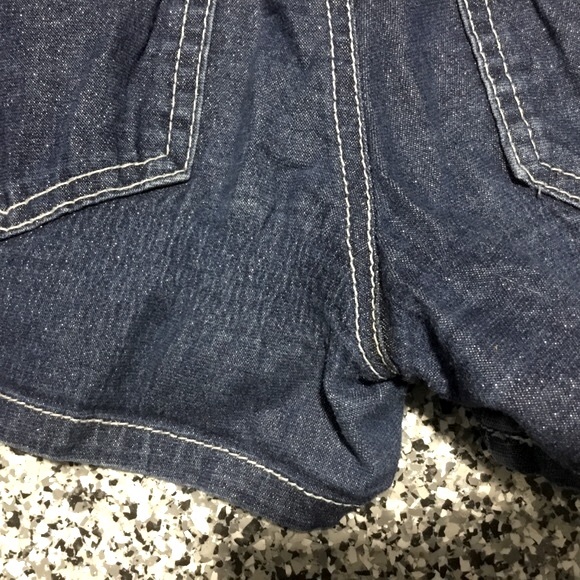 Versace โฆ Vintage Y2K Mini Glitter Dark Blue Denim Shorts (S) - Picture 5 of 7